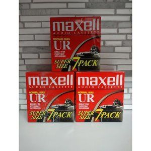 21 Piece Maxell Audio Cassette Tapes Normal Bias UR 90 Minutes New‎ Sealed